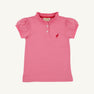 Little Miss Prim & Proper Polo - Hamptons Hot Pink with Richmond Red