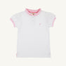 Little Miss Prim & Proper Polo & Onesie - Worth Avenue White with Palm Beach Pink