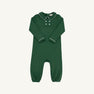Long Sleeve Benny Romper - Grier Green with Palmetto Pearl