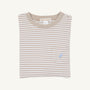 Long Sleeve Carter Crewneck - Keeneland Khaki Stripe with Barrington Blue