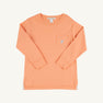 Long Sleeve Carter Crewneck - Seashore Sherbet with Buckhead Blue Stork