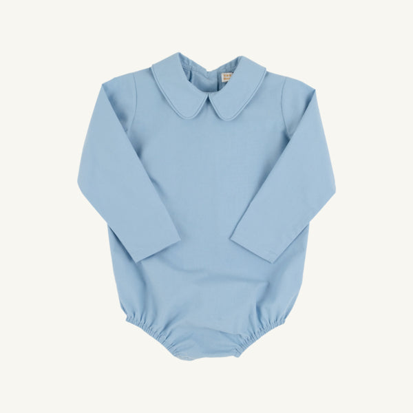 Peter Pan Collar Shirt (Long Sleeve Woven) - Barrington Blue