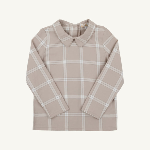 Long Sleeve Peter Pan Collar Shirt & Onesie - Thompson Park Plaid