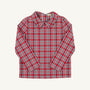 Long Sleeve Peter Pan Collar Shirt & Onesie - Woodspoint Plaid