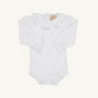 Long Sleeve Ramona Ruffle Collar Shirt & Onesie - Worth Avenue White