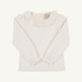 Long Sleeve Ramona Ruffle Top - Palmetto Pearl