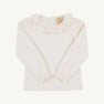 Long Sleeve Ramona Ruffle Top - Palmetto Pearl