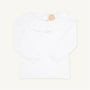 Long Sleeve Ramona Ruffle Collar Shirt & Onesie - Worth Avenue White