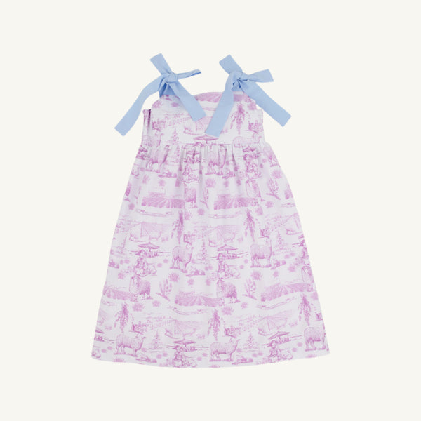 Macie Midi Dress - Lavender and Lambs with Beale Street Blue