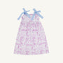 Macie Midi Dress - Lavender and Lambs with Beale Street Blue