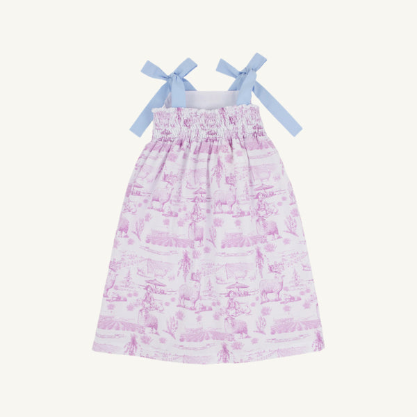 Macie Midi Dress - Lavender and Lambs with Beale Street Blue
