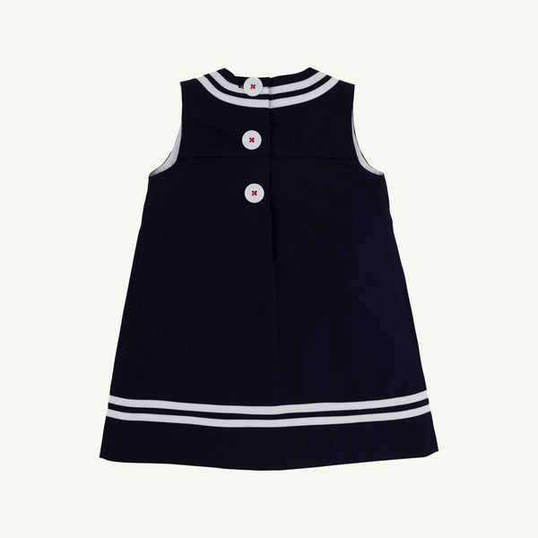 Madge Main Sail Dress - Nantucket Navy with Worth Avenue White & Richmond Red