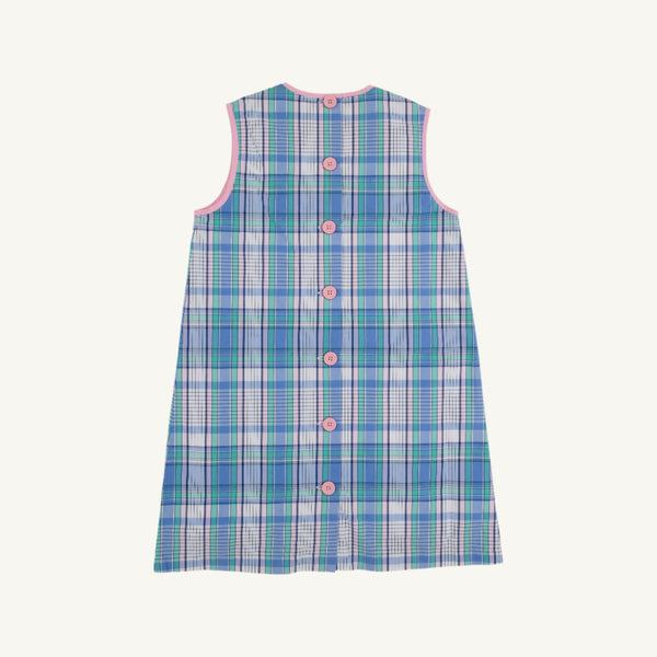 Mary Frances Frock - Lauderdale Pier Plaid with Pier Party Pink