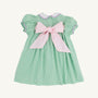 Mary Dal Dress - Kiawah Kelly Green Windowpane with Palm Beach Pink Bow & Lauderdale Lavender Ric Rac