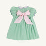 Mary Dal Dress - Kiawah Kelly Green Windowpane with Palm Beach Pink Bow & Lauderdale Lavender Ric Rac