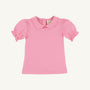 Maude's Peter Pan Collar Shirt & Onesie (Short Sleeve Pima) - Hamptons Hot Pink