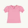Maude's Peter Pan Collar Shirt & Onesie (Short Sleeve Pima) - Hamptons Hot Pink