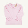 Maude's Peter Pan Collar Shirt & Onesie (Long Sleeve Pima) - Palm Beach Pink
