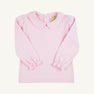 Maude's Peter Pan Collar Shirt & Onesie (Long Sleeve Pima) - Palm Beach Pink