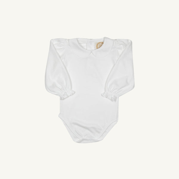 Maude's Peter Pan Collar Shirt & Onesie (Long Sleeve Pima) - Worth Avenue White
