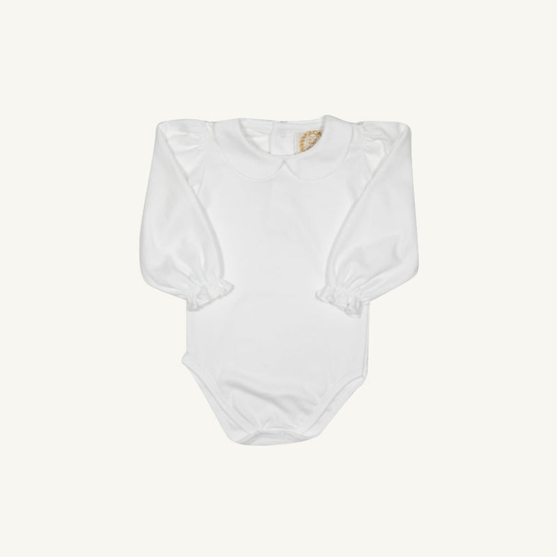 Maude's Peter Pan Collar Shirt & Onesie (Long Sleeve Pima) - Worth Avenue White