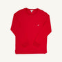 Long Sleeve Carter Crewneck (Men) - Richmond Red with Worth Avenue White Stork