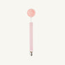 Parker Paci Clip - Pink Greenbrier Gingham with Palm Beach Pink pacifier clip, featuring a pink and white gingham strap and a metal garment clip.