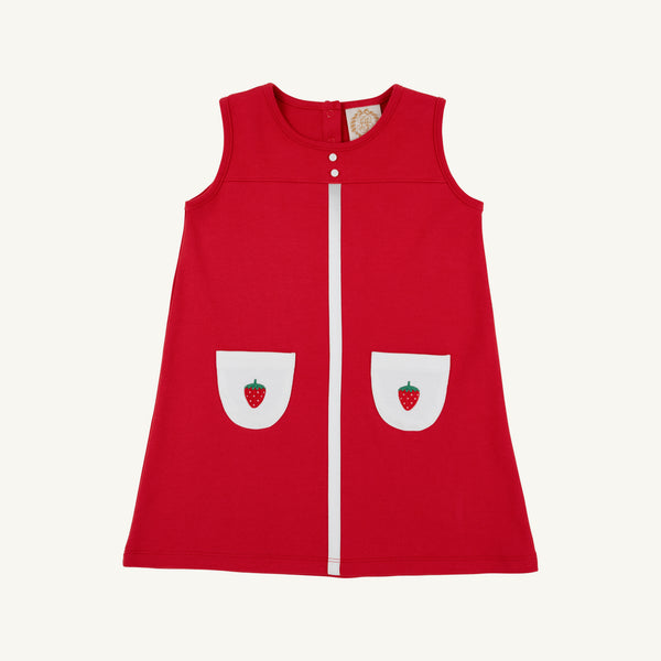 Peggy Pocket Dress - Richmond Red with Worth Avenue White and Strawberry