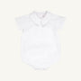 Peter Pan Collar Shirt & Onesie (Short Sleeve Woven) - Worth Avenue White