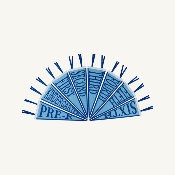 Picture Perfect Pennants - Brookline Blue with Rockefeller Royal and Worth Avenue White