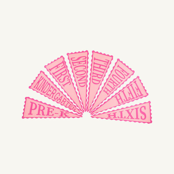 Picture Perfect Pennants - Romany Rose with Palm Beach Pink