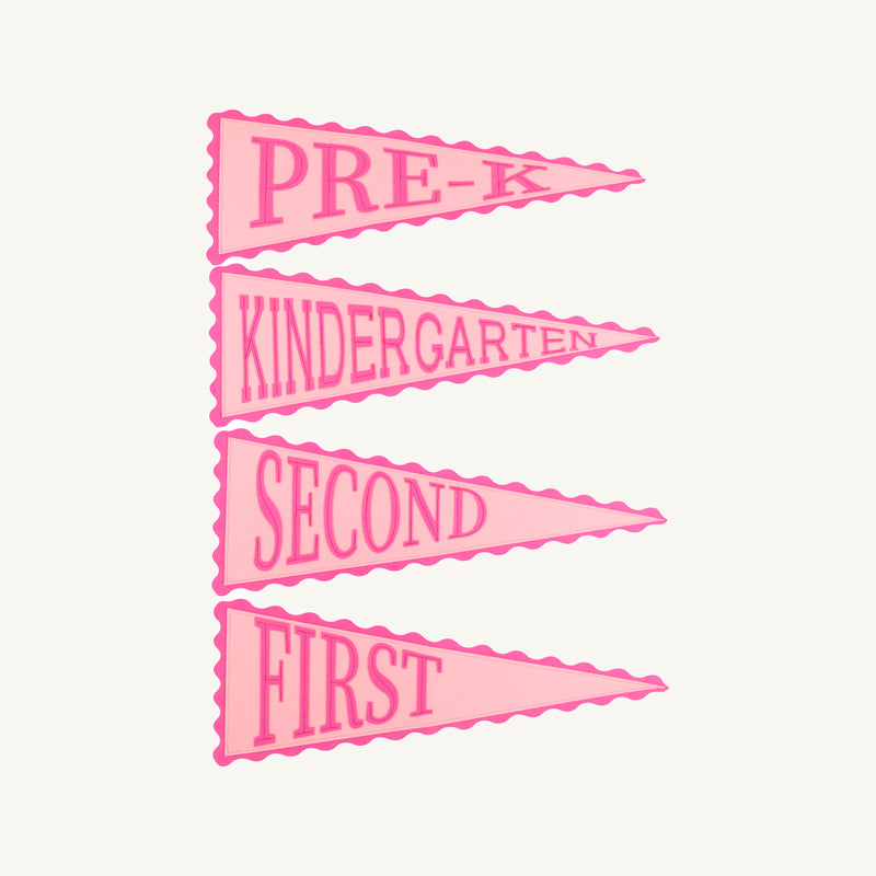 Picture Perfect Pennants - Romany Rose with Palm Beach Pink
