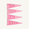 Picture Perfect Pennants - Romany Rose with Palm Beach Pink