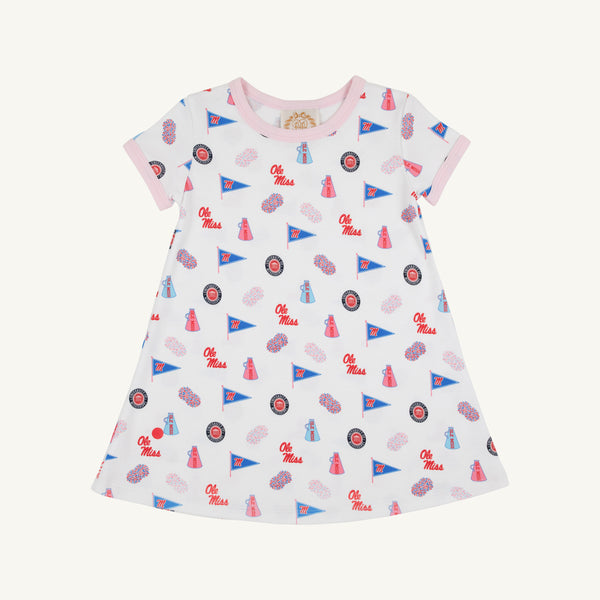 Ole Miss Polly Play Dress - Gawsh Almighty with Palm Beach Pink