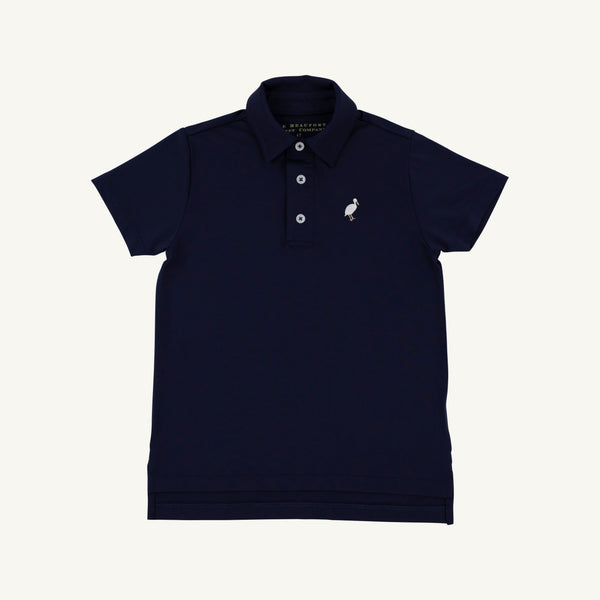 Prepletic™ Prim & Proper Polo - Nantucket Navy with Multicolor Stork