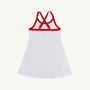 Prepletic™ Little Miss Tennis Dress - Worth Avenue White with Richmond Red and Nantucket Navy Stork
