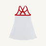 Prepletic™ Little Miss Tennis Dress - Worth Avenue White with Richmond Red and Nantucket Navy Stork