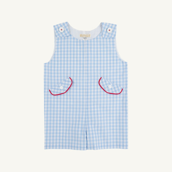 Prescott Pocket Jon Jon - Beale Street Blue Gingham with Richmond Red