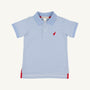 Prim & Proper Polo & Onesie - Beale Street Blue Stripe with Richmond Red Stork
