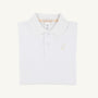 Long Sleeve Prim & Proper Polo & Onesie - Worth Avenue White with Multicolor Stork