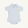 Prim & Proper Polo & Onesie - Bardstown Blue with Bellport Butter Yellow Stork
