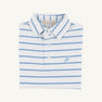 Prim & Proper Polo & Onesie - Sunrise Blvd. Blue Stripe with Beale Street Blue Stork