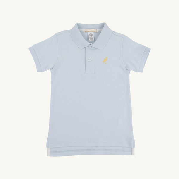 Prim & Proper Polo & Onesie - Buckhead Blue with Bellport Butter Yellow Stork