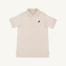 Prim & Proper Polo & Onesie - Osprey Oatmeal with Nantucket Navy Stork