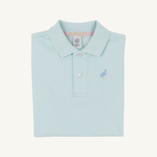Prim & Proper Polo - Sea Island Seafoam with Beale Street Blue Multicolor Stork