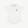 Alabama Prim & Proper Polo & Onesie - Worth Avenue White