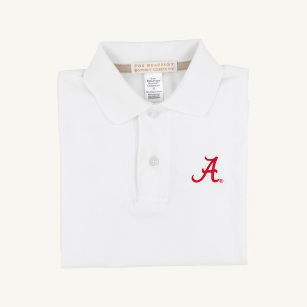 Alabama Prim & Proper Polo & Onesie - Worth Avenue White