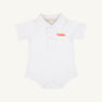 Clemson Prim & Proper Polo & Onesie - Worth Avenue White