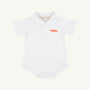 Clemson Prim & Proper Polo & Onesie - Worth Avenue White