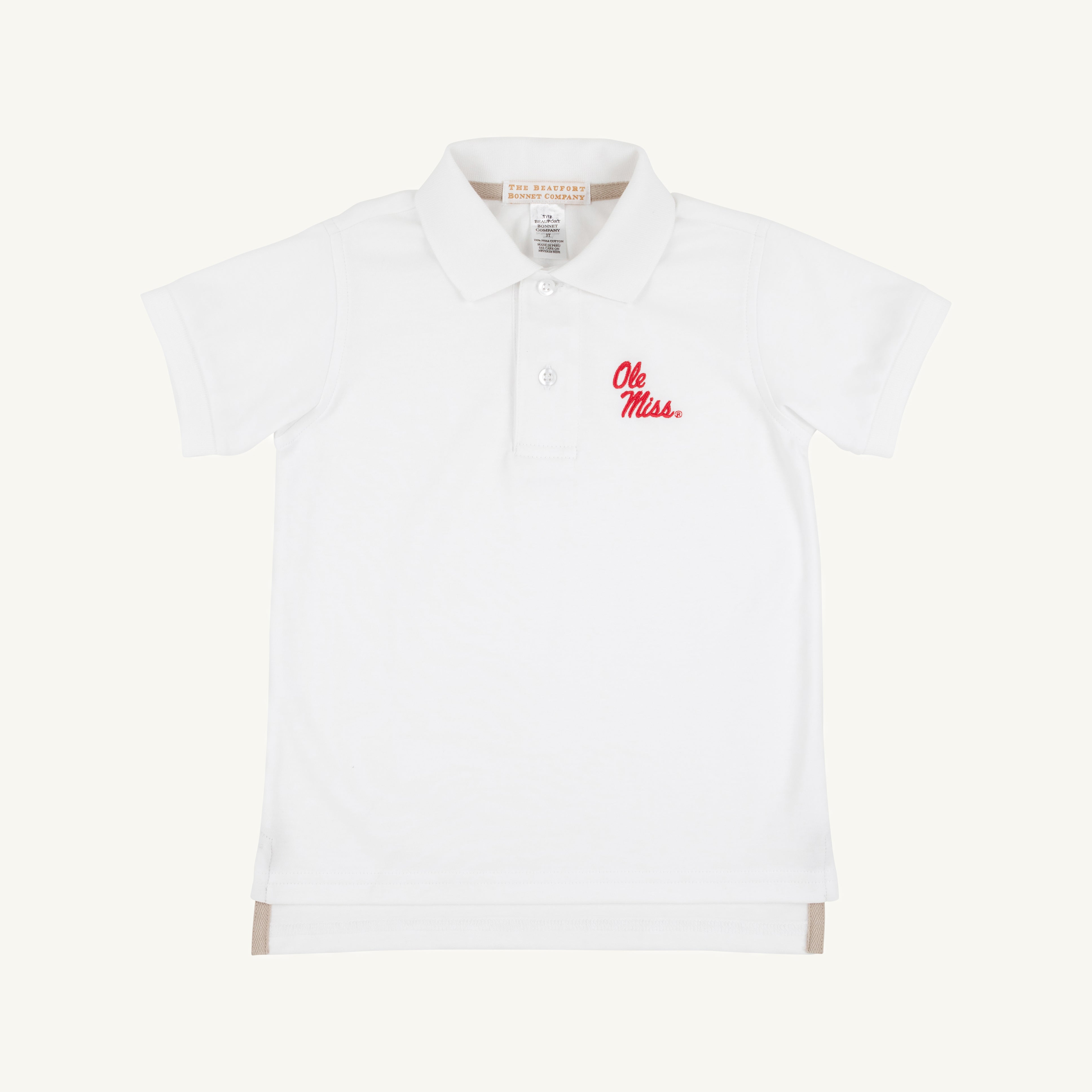 Ole Miss Prim & Proper Polo & Onesie - Worth Avenue White